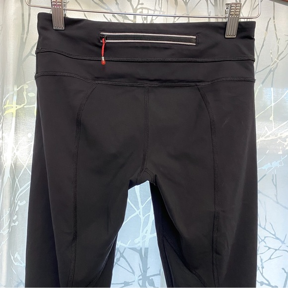 Lululemon black inspire crop block it pocket silver polka dot reflective legging - Picture 6 of 12